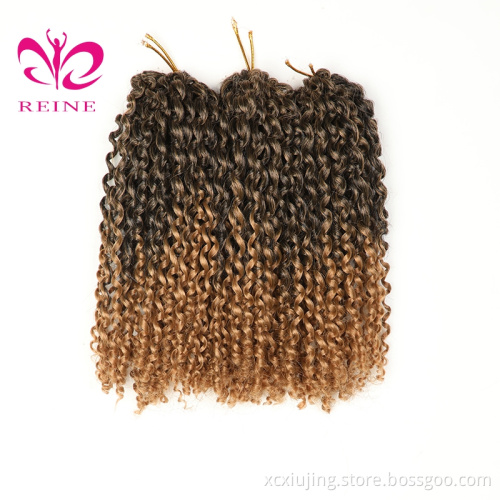REINE African Hairstyle Mali bob 8inch 3pcs Synthetic Braid Twist Hair kinky Curly Braiding Hair Extension